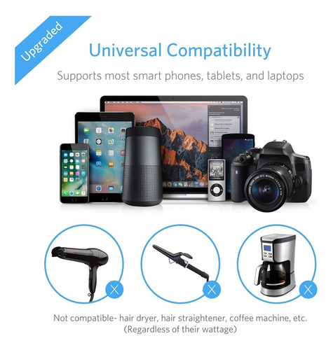 Adaptador De Viaje Bestek Universal Con Convertidor De Volta