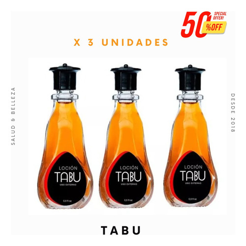 Tabú Loción Perfume Colonia X3 - mL a $2805