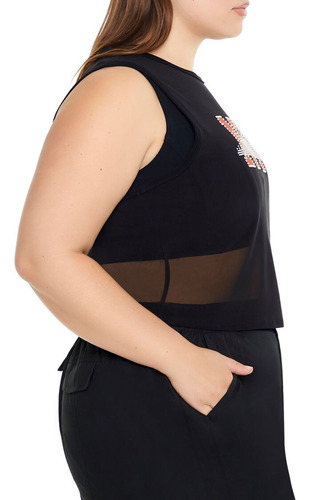 Remera Forever 21 Plus Size Rhinestone New York Tank Top