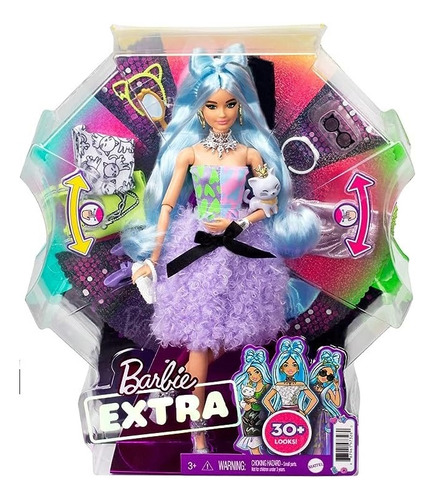 Barbie Extra 30+ Looks Cabello Azul Gyj69