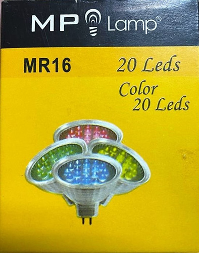 Lámpara Dicro Led 1.8w Gu5.3 12v Luz Roja Mp Lamp X 2