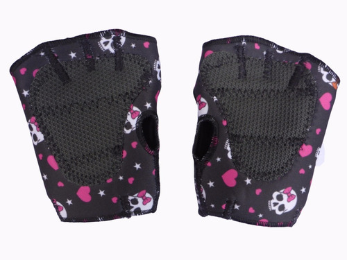 Imagem 3 de 5 de Luva De Neoprene Sem Polegar Caveirinha - Musculação.