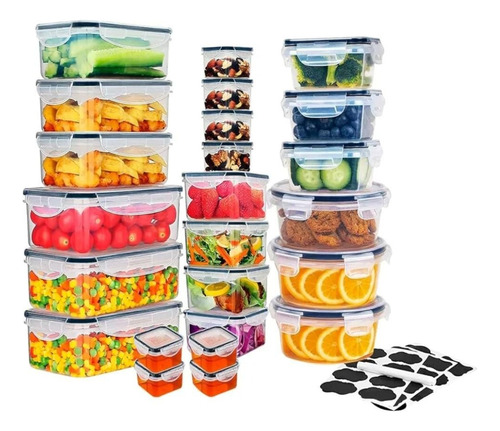 Contenedores Para Alimentos 24pzs Raganet Negro (Usado)