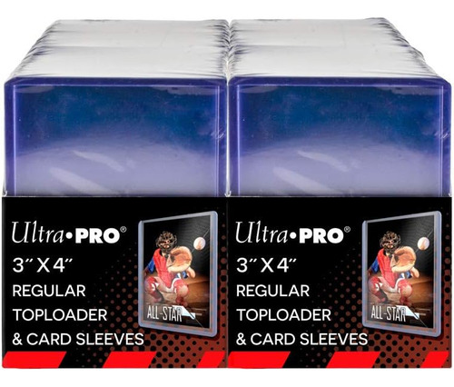 3 X 4 Clear Regular Top Loaders For Cards With Card S...