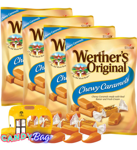 Werther's Caramelos Masticables Originales (paquete De 4)  