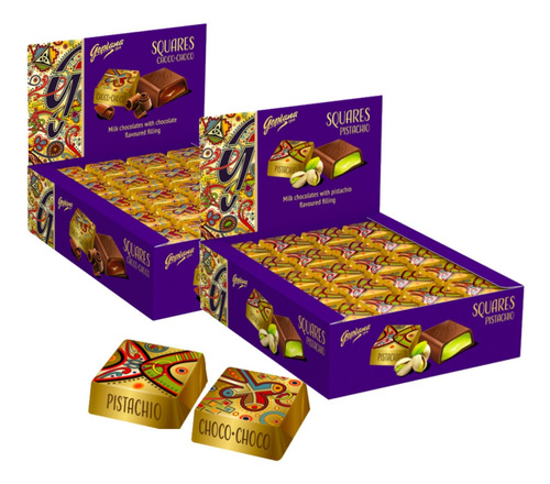Imagen 1 de 1 de Pack Chocolate Bombón Goplana Pistacho 1kg + Choco Choco 1kg