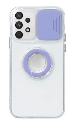 Protector Ringcam Para Samsung A23 Carcasa Lila