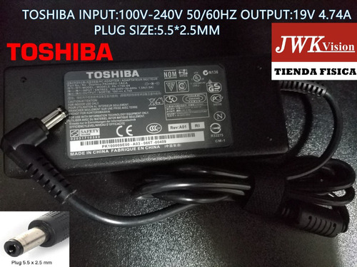 Cargador Laptop Toshiba 19v 4.74a Plug5.5*2.5mm Jwk