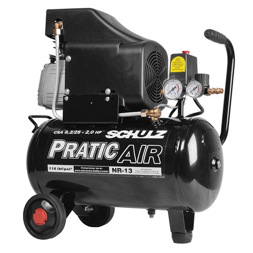 Compressor De Ar - Csa 8,2 25l -  Pratic Air - Schulz  127v