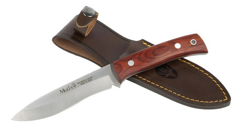 Cuchillo De Caza Muela® Comf-11r Cachas De Madera Rosewood Color Marrón