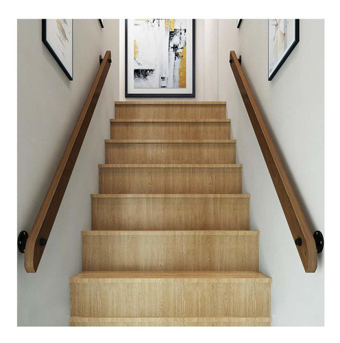 Gdcc Pasamano Madera Antideslizante Para Escalera Casa Pared