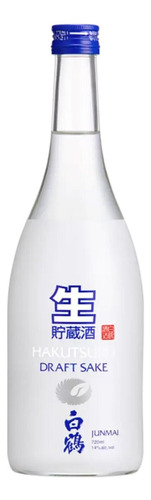 Sake Japonés Junmai Draf, Hakutsuru, 720 Ml