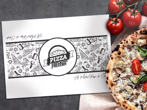 100 Un Jogo Americano Pizzaria Papel Kraft Ou Branco Padrão Cor Papel  Branco Pizza Time