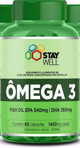  Stay Well  Ômega 3 Plus Gorduras Poliinsaturadas 100% Puro