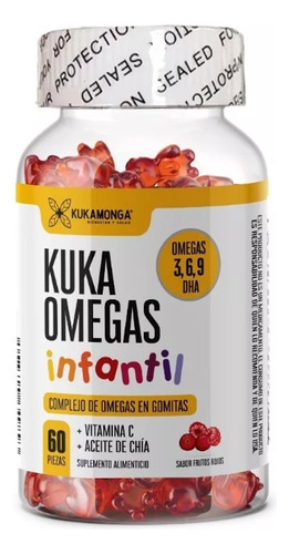 Memoria, Concentración, Dha Omega 3 Para Niños - 60 Gomitas