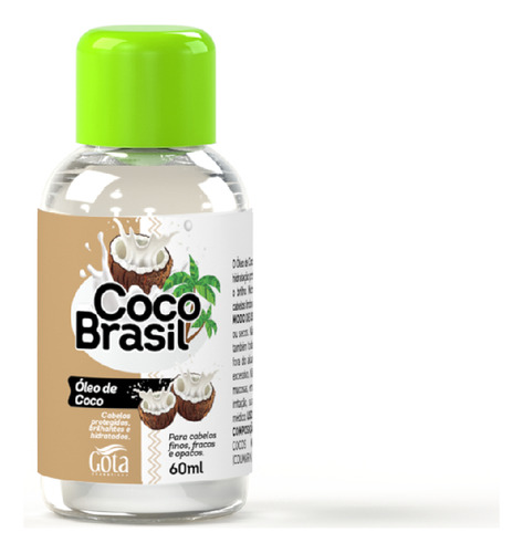 Óleo Capilar Coco Brasil De Coco 60 Ml Gota Dourada