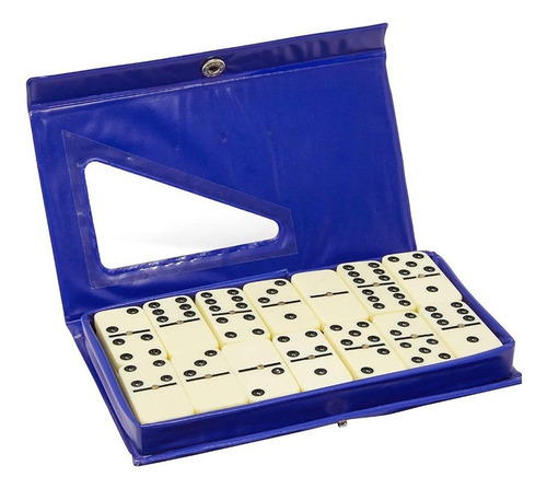 Jogo De Dominó Com Estojo Contém 28 Peças Profissional