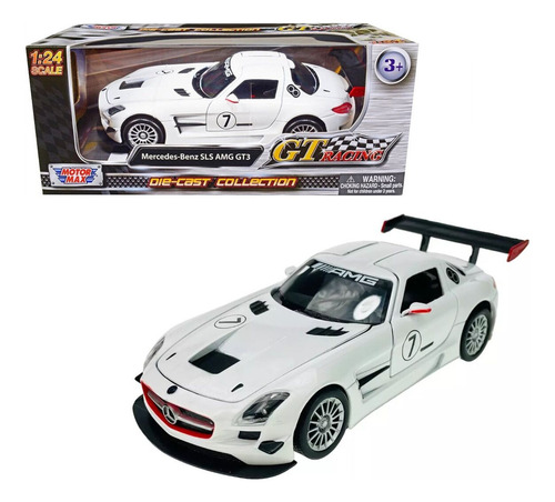 Motor Max Mercedes Benz Amg Gt3 1:24 Color Blanco 7
