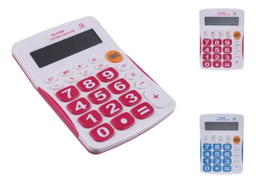 comprar Pack 6 Calculadora Escritorio Colore Pantalla Lcd 12 Dígitos
