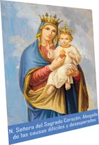 Comprar Lienzo Tela Canvas Nuestra Señora Del Sagrado Corazón 80x50