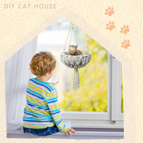 Hamaca De Macramé Para Gatos Y Perros Pequeños