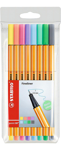 Rotulador Stabilo Point 88 Pastel 0.4 Mm Estuche 8 Colores 