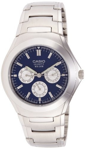 Reloj Casio Para Hombre Mtp-1247d-2avdf Tablero Azul