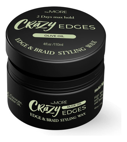 The More Crazy Edges Wax 2days Max Hold, Edge And Braid Sty.