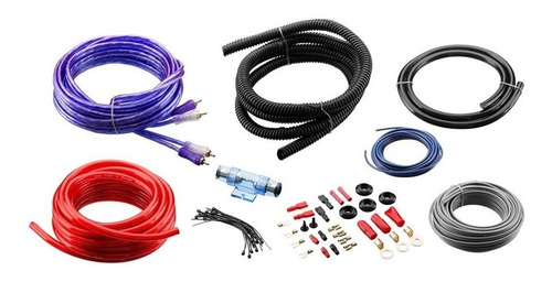 BOSS Audio Systems KIT10 Paquete de Cableado Calibre 8 - Kit de Instalación Completo para Amplificador de Auto Coche