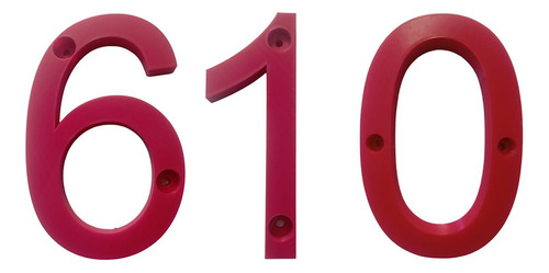 Números 3d Para Exteriores 3d, Mxdru-610, Número 610, 17.7cm