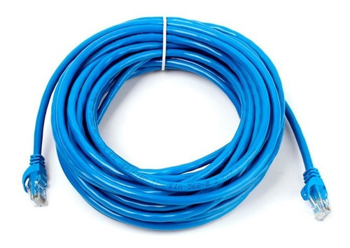 Cable De Red Utp Patch Cord Categoría 6 10 M Azul