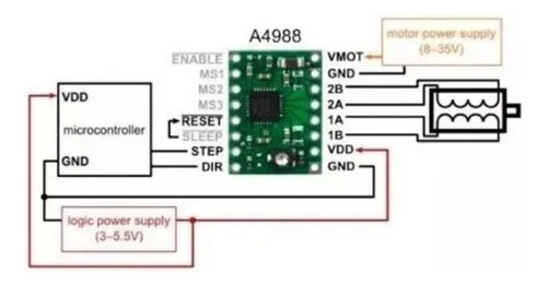 A4988 Driver Motor Paso A Paso Cnc + Disipador