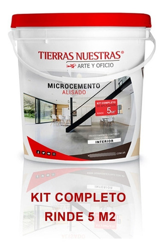 Imagen 2 de 10 de Microcemento Lúcido - Kit Rinde 5m2!