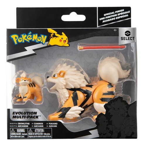 Pokemon - Multipack De Evolução - Growlithe E Arcanine Sunny