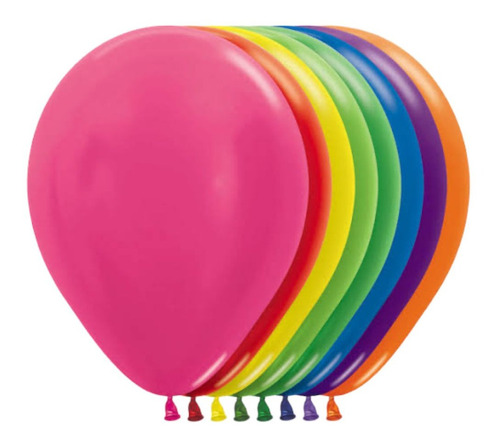 Globos Látex Sempertex #12 50 Piezas Surtido Neon