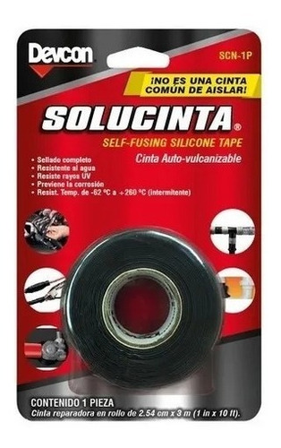 Cinta De Hule Autofusionable De Silicón 24mmx3mt Solucinta