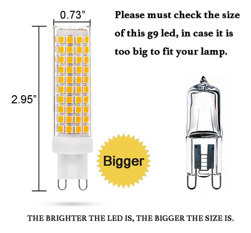 Yosenmi G9 Led Bulb 10w, 100w G9 Halogen Bulb Equivalent, 12