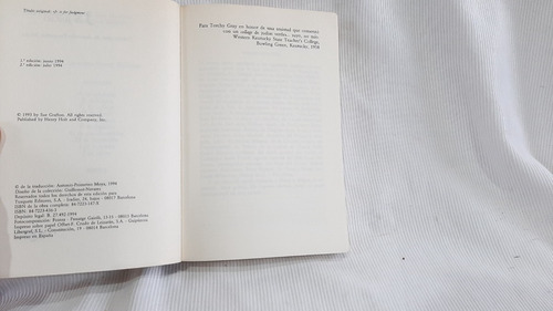 Imagen 4 de 8 de J De Juicio Sue Grafton Tusquets
