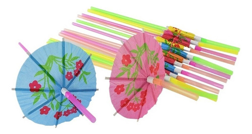 Canudos De Coquetel Descartáveis 400pcs Guarda-chuva