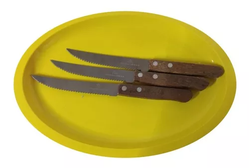 Cuchillo de sierra de cocina con mango de madera