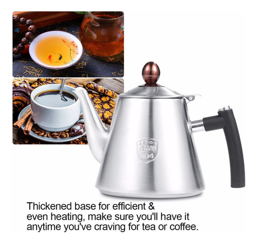 Bule De Chá Inoxidável, Chaleira Para Cafeteira