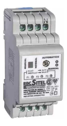 Protector De Alta Y Baja Tensión Rbc Sitel 1109 Trifasico