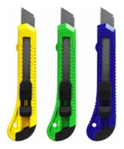 Kit 6 Estiletes Grande Profissional Lamina 18mm / Rj3991-2