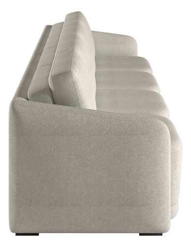 Sofá Cama para Sala de Estar 4 Lugares 356cm Montserrat K01 Bouclê Bege