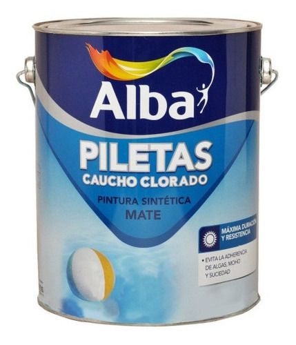 Pintura Para Piletas Caucho Alba Celeste X 4 Lts