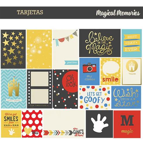 Magic Memories Tarjetas Y Adornos Disney Scrapbooking