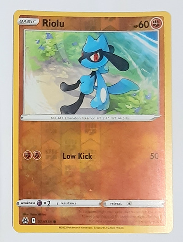 Carta Pokémon Riolu 071 Tcg Crown Zenith Reverse 