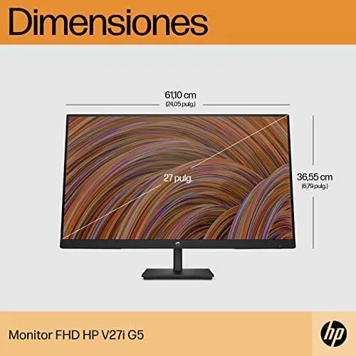 Monitor Hp V27i G5 Fhd, Technología Amd Freesync, Support G5