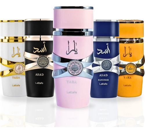 Kit De Perfumes Lattafa Yara 5 Fragrâncias 100ml Cada