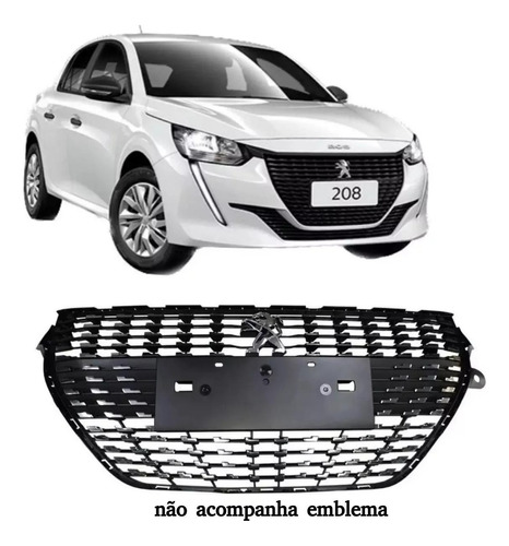 Grade Superior Peugeot 208 2021 2022 Preta